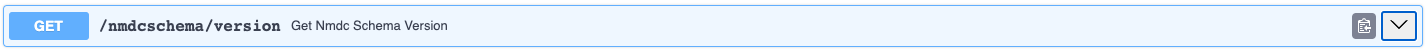 metadata get nmdcshema version